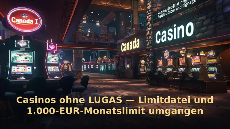 Casinos ohne LUGAS — Limitdatei und 1.000-EUR-Monatslimit umgangen